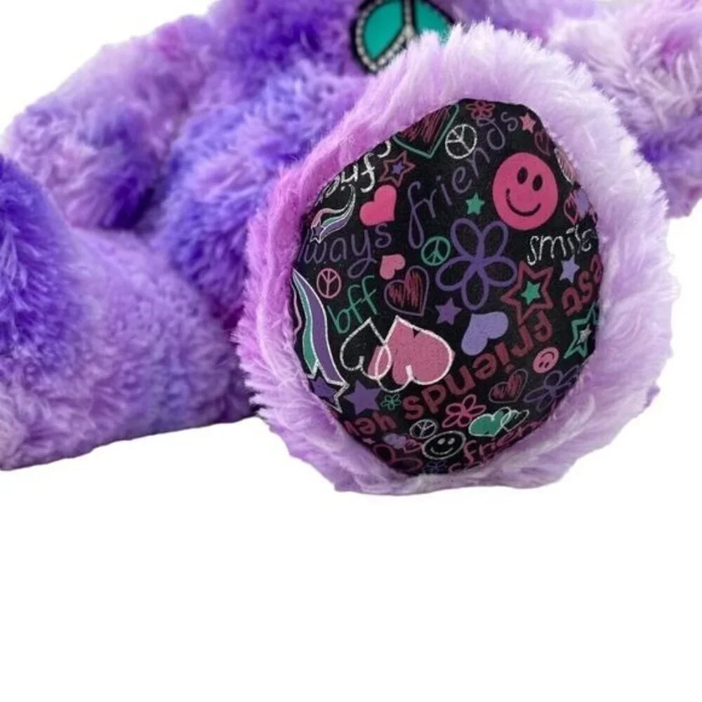 Build-A-Bear Tie Dye Peace Plush Kitty Cat Stuff Animal